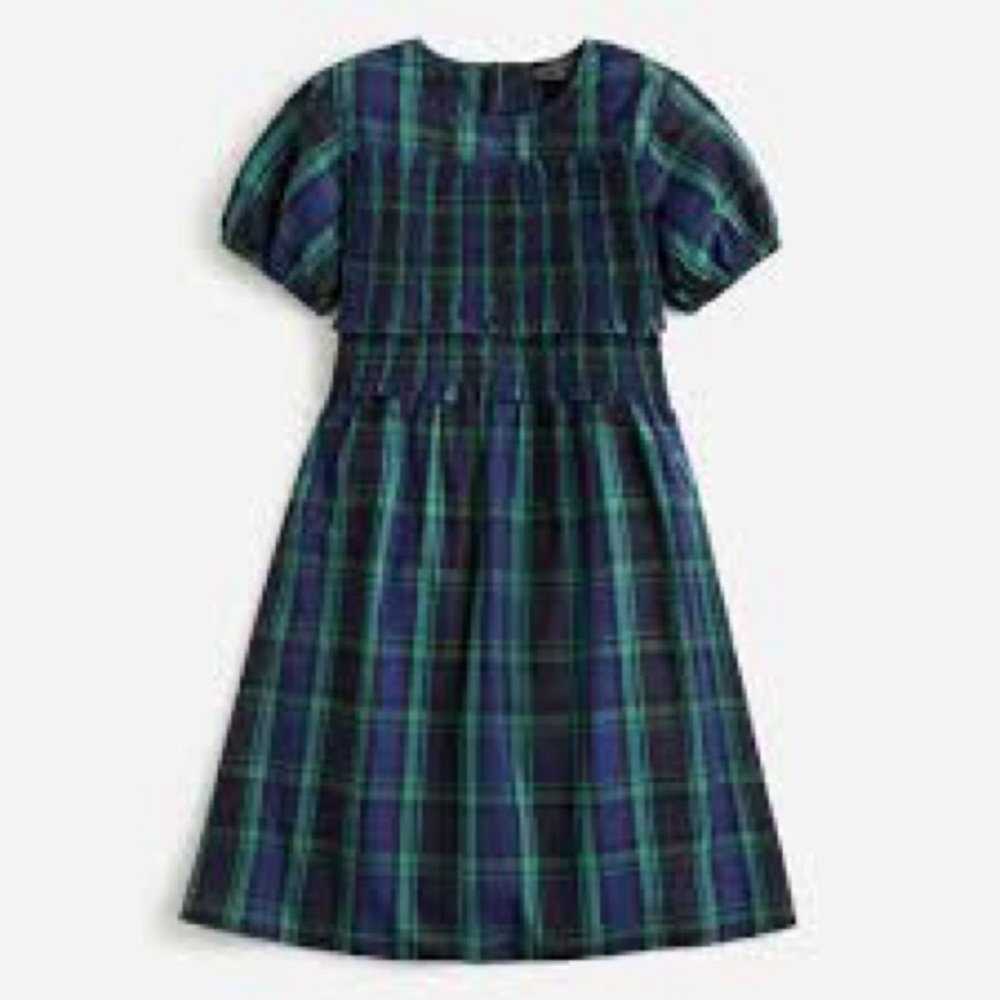 Crewcuts Plaid Dress - Blue and Green